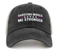 Anceky Trump Hat Shooting Makes Me Stronger Hat Trucker Hat Men Funny Baseball Caps Funny Birthday Gifts Black