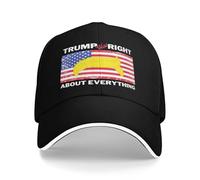 Anceky Trump was Right About Everything Hat Donald Trump was Right 45 47 President Dark Baseball Cap Trucker Hat Black