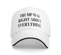 Anceky Trump was Right About Everything Hat Donald Trump was Right 45 47 President Dark Baseball Cap Trucker Hat White