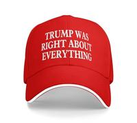 Anceky Trump was Right About Everything Hat Trump was Right About Everything Baseball Caps Breathable Athletic Hat Red