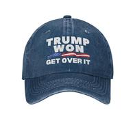 Anceky Trump Won Cap Get Over It 2024 Election We Took America Back Low Profile Denim Hat