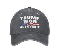 Anceky Trump Won Cap Get Over It 2024 Election We Took America Back Low Profile Denim Hat