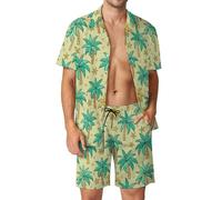 Anceky Tyrannosaurus-Rex Print Men's Button-Up Shirt Hawaiian Shirt Party Beach Shorts