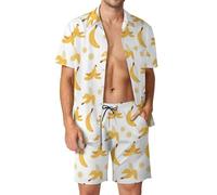 Anceky Tyrannosaurus-Rex Print Men's Button-Up Shirt Hawaiian Shirt Party Beach Shorts