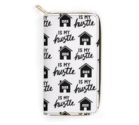 Anceky Unisex Large Capacity Leather Wallet Real Estate is My Hustle Funny Realtor, Easy to Carry Compact Design, Portable Purse for Outdoor Accessories & Daily Use