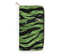 Anceky Unisex Lightweight Leather Wallet Vietnam Tiger Stripe Camo, ID Pockets & Multi Card Slots, Easy to Carry Portable Purse for Travel & Work