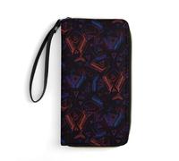 Anceky Unisex PU Leather Wallet, Strap Design for Men Women, Portable Card Holder, Travel Ready, Magic Smoking Sacred