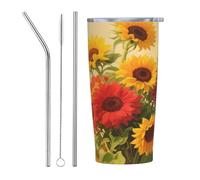 Anceky Vintage Sunflower You are My Sunshine 20 Oz Stainless Steel Travel Mug Vacuum Insulated Tumbler Coffee Mugs for Car Office Gym