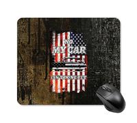 Anceky Vintage Wood Texture Car Mechanic Mouse Pad Portable Non-Slip Base Mousepad for Computer, Laptop, Office, Home and Travel