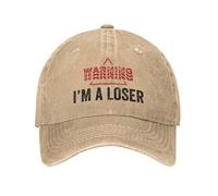 Anceky Warning I'm A Loser hat Funny Men Women Retro Cotton Cap Natural