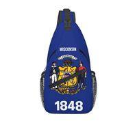 Anceky Wisconsin Crossbody Sling Bag For Women Men State Of Wisconsin Flag Chest Bag Shoulder Bag Sling Backpack Casual Travel Hiking Daypack