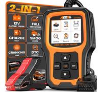 ANCEL AD410PLUS OBD2 Code Reader & Car Battery Tester 2-in-1, Car Diagnostic Tool with Full OBD2 Function, 12V 100-2000CCA Battery Tests with Cranking & Charging Tests, Check Engine Light, EVAP Test