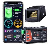 ANCEL BM1000 Bluetooth Battery Monitor with 400A Shunt, Wide 10-120V Range Smart Battery Meter, Real-Time Voltage Current SOC Tracking, Compatible with RV, Solar, Marine & Off-Grid Systems