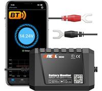 ANCEL BM300 Bluetooth Battery Monitor - Automotive Voltmeter with Charging, Cranking System Test and Alarm - 12V Compatible for Solar Power Systems, RVs, Motorcycles, Boats, Cars, and Trucks