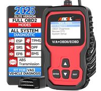 ANCEL Car Diagnostic Tool Compatible with Volkswagen VW Audi Skoda Seat vehicles, OBD2 Scanner with Throttle Adaptation Oil Service EPB Brake Pad Reset, Check Engine Light EPB ABS SRS Code Reader