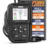 ANCEL FD500 OBD2 Scanner fits for Ford Lincoln Mercury - All Systems Code Reader with Engine, ABS, SRS, Transmission, 4WD Diagnostics - Scan Tool with EPB, Throttle, Oil Reset, Battery Registration