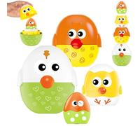 Ancesfun Easter Eggs for Kids, Nesting Dolls Magic Egg Toys, Balance Retro Game and Race Game with 4 PCS Plastic Eggs, Gifts for Girls Boys Baby Toddlers 3-12+