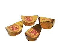 Ancestor Money to Burn, 300pcs Gold Ingot Paper for Ancestor Ritual Chinese Qingming Festival Hungry Ghost Festival