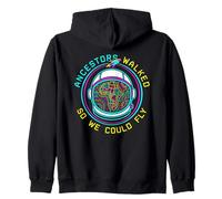 Ancestors Walked So We Could Fly Afrofuturism Space Science Zip Hoodie