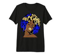 Ancestors Wildest Dreams Afro Royal Blue Melanin Black Queen Premium T-Shirt