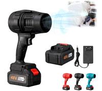 Anchester Turbo Jet Blower, Cordless Turbo Super Power Air Duster, Turbo Jet Leaf Blower, Hand Held Turbo Jet Blower Cordless Turbo Blower, Portable Rechargeable Electric Turbo Dryer Blower (Black)