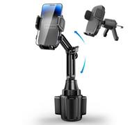 ANCHOM Cup Phone Holder for Car with Vent Clip, Upgraded Cup Holder Phone Mount for Car with Expandable Base, Cell Phone Cradles Compatible with iPhone Samsung All 4.0-7.0 inches Phones