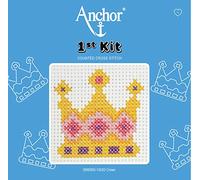 Anchor 1st Cross Stitch Kit, Crown, 10 x 10cm