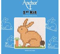 ANCHOR 1st Cross Stitch Kit, Rabbit, 10 x 10cm, 3690000@23