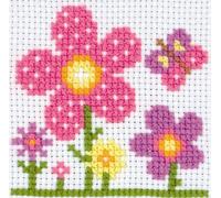 Anchor 1st Cross Stitch Kit, Sarah, 10 x 10cm