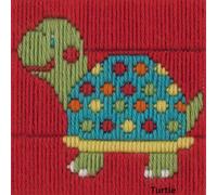 Anchor 1st Kit First Cross Stitch, Long Stitch, Tapestry - Children First Sewing Learner Fabric Kit - Simply Sew Crafty™ (Turtle - Long Stitch)