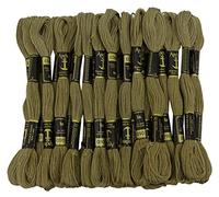 ANCHOR 25 x Cross Stitch Hand Embroidery Floss Stranded Cotton Thread Skeins-Moss Green