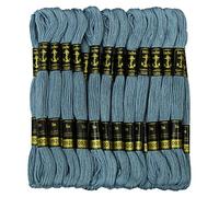ANCHOR 25 x Stranded Cotton Thread Hand Cross Stitch Sewing Embroidery Floss Skeins-Dusty Blue
