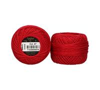 Anchor 4591008-00047 Embroidery Thread, 100% Cotton, Cherry Red, Thickness 8, 82 m, 16 g
