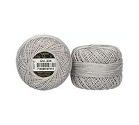 Anchor 4591008-00234 Embroidery Thread, 100% Cotton, Silver Grey, Thickness 8, 82 m, 16 g