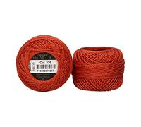 Anchor 4591008-00339 Embroidery Thread, 100% Cotton, Rust, Thickness 8, 82 m
