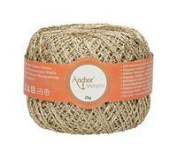 Anchor 4716000-00303 Crochet Yarn, 80% Viscose, 20% Metallised Polyester, Gold, 100 m, 100 m