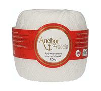 Anchor 4769012-07901 Crochet Yarn, 100% Cotton, 7901, Thickness 12, 2 kg