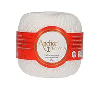 Anchor 4772012-07901 Crochet Yarn, 100% Cotton, 7901, Thickness 12, 85 g