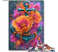 Anchor And Flowers JigsawPuzzle 2000 Pieces for Adults, Educational Games Home Decoration Birthday Present, Gifts, Wall Art (70x100cm)
