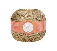 Anchor Artiste Metallic Fine Crochet Yarn 25 g Gold Colour 300