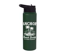 Anchor Beach Society No Fixed Address Beach Life Stainless Steel Insulated Water Bottle