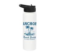 Anchor Beach Society No Fixed Address Stainless Steel Insulated Water Bottle