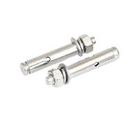 Anchor bolts,Eyebolt Bolt, 304 Stainless Steel Explosive Expansion Bolt M6-M20 Hexagon Screw Sleeve Concrete Anchor Bolts(M10x80mm(5pcs))