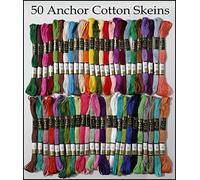 Anchor Cotton Cross/Long Stitched Embroidery Threads -Set of 50 Pieces