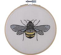 ANCHOR Counted Blackwork Stitch kit Bee, Diam 13cm, DIY