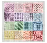 ANCHOR Counted Blackwork Stitch kit Sampler, 14x14cm, DIY