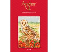 Anchor Counted Cross Stitch Kit: Essentials: Owl, Multi-Colour, 23 x 16cm