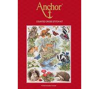 Anchor Counted Cross Stitch Kit: Essentials: Woodland Sampler, Multi-Colour, 40 x 30cm