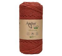 Anchor Crafty Fine Macrame Cord. 00116 Brick Approx. 65 m 250 g. Cotton Polyester Mix Vegetable Dyed Twisted Soft 3 Ply Cord.