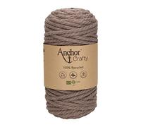 Anchor Crafty Macrame Cord. 00107 Cinnamon. 5 mm - 250 g - 40 m Approx. Cotton Polyester Mix Vegetable Dyed Twisted Soft 3 Ply Cord.